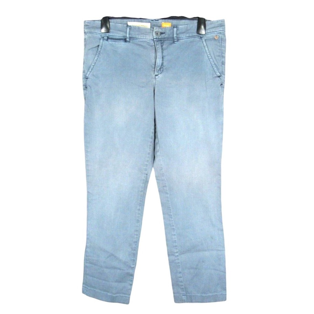 PILCRO Anthropologie HYPHEN CHINO PANTS Light Blue STRETCH TWILL Straight Leg 30